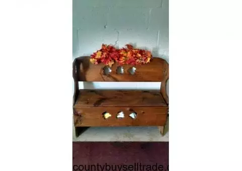 all wooden bench